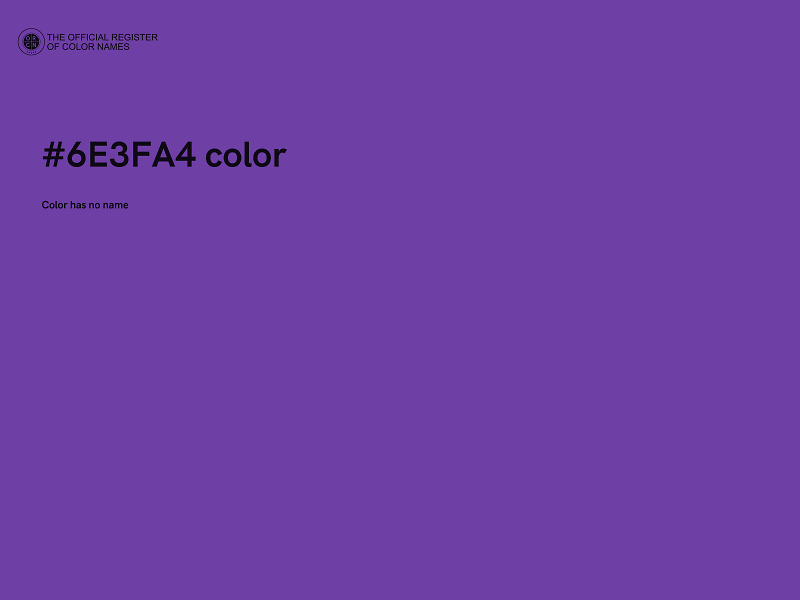 #6E3FA4 color image