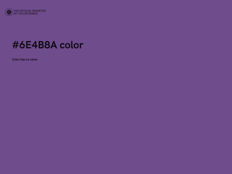 #6E4B8A color image