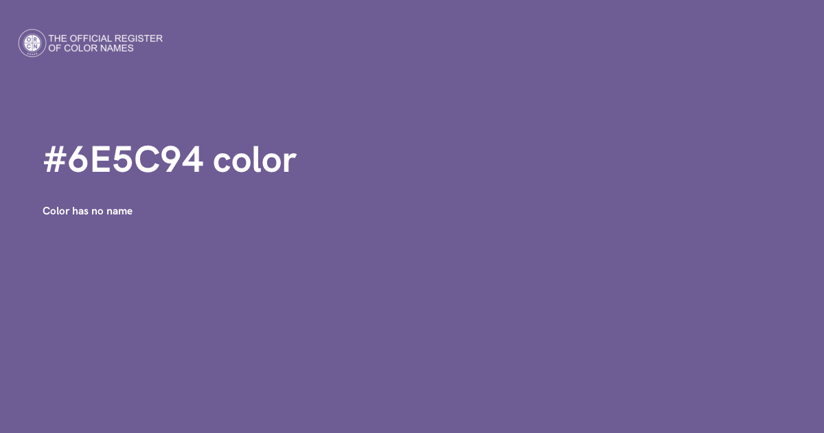 Color #6E5C94 - The Official Register of Color Names