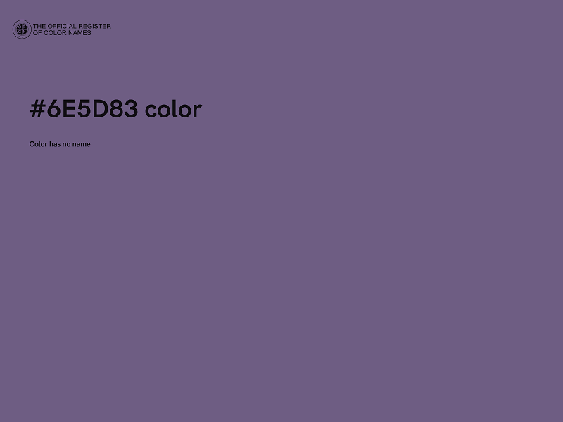 #6E5D83 color image