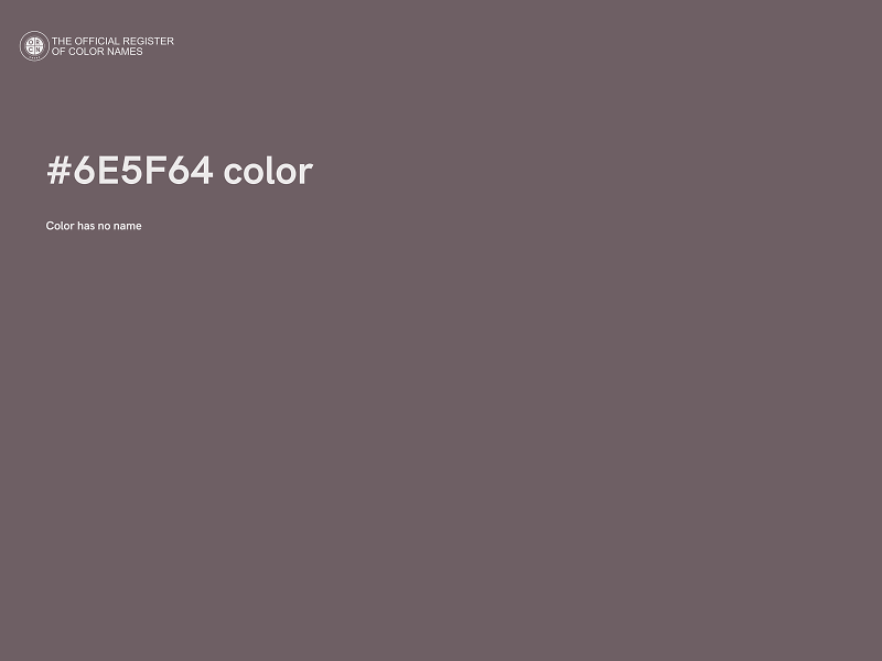 #6E5F64 color image