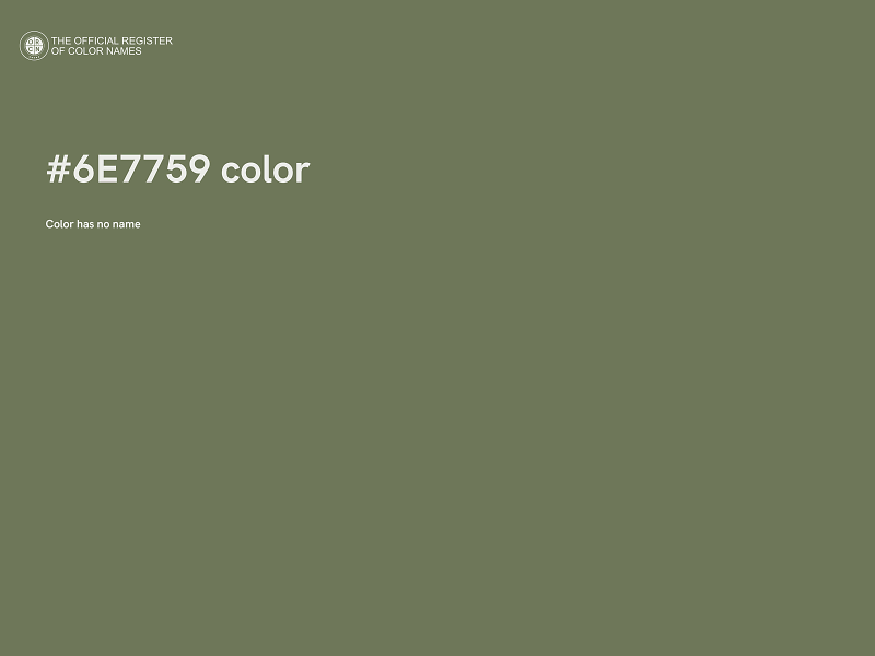 #6E7759 color image