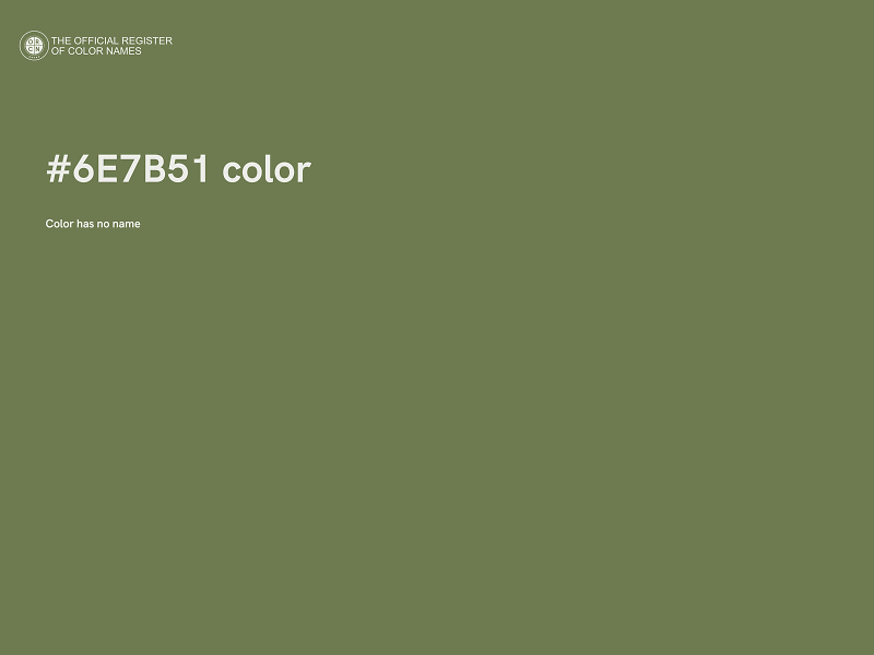 #6E7B51 color image