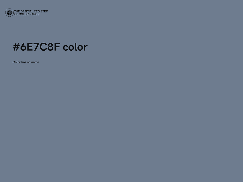 #6E7C8F color image