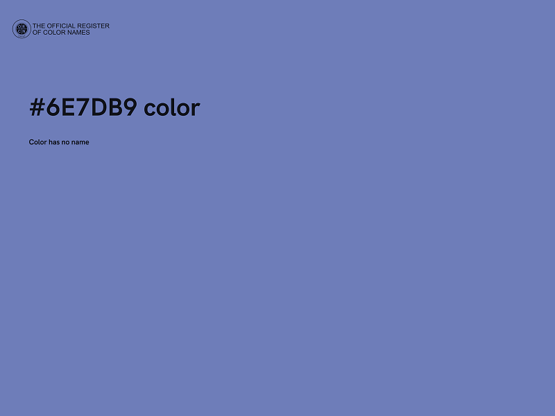 #6E7DB9 color image