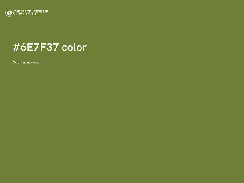 #6E7F37 color image