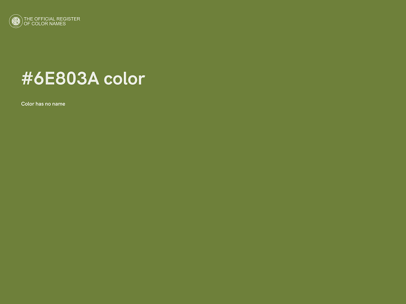 #6E803A color image