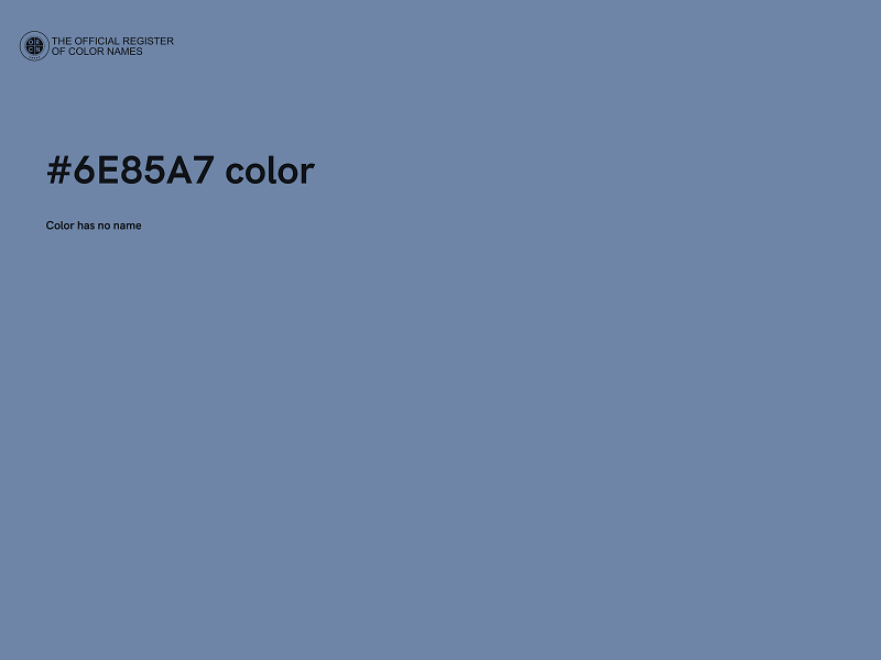 #6E85A7 color image