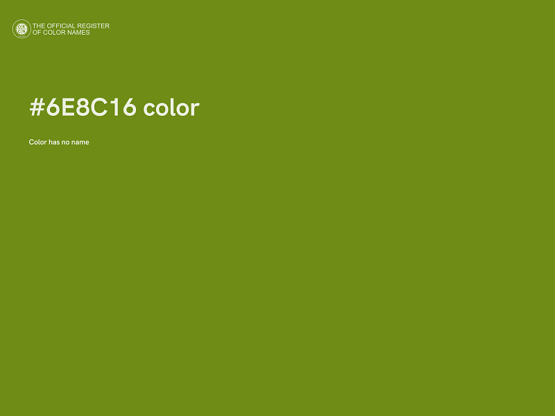 #6E8C16 color image