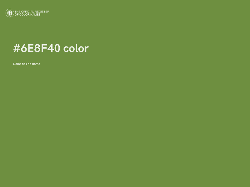 #6E8F40 color image