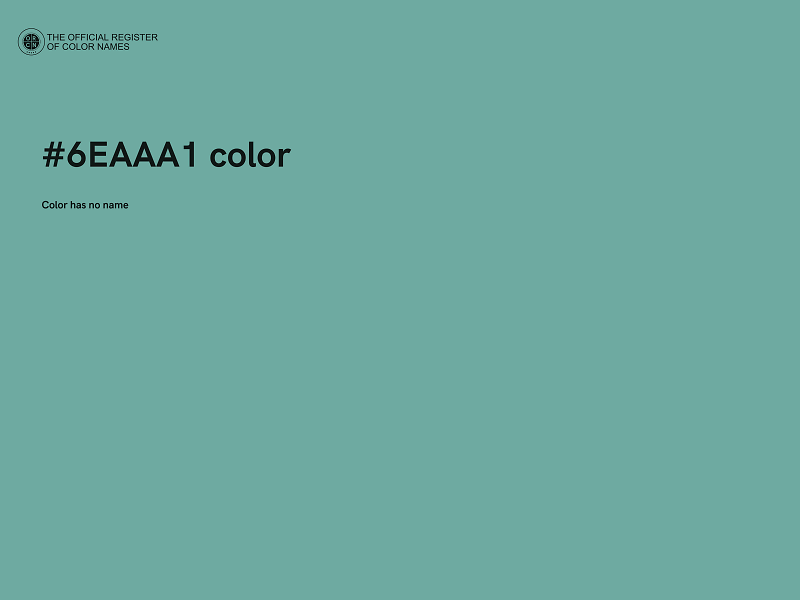 #6EAAA1 color image