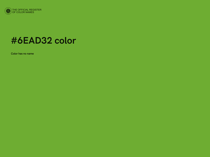 #6EAD32 color image