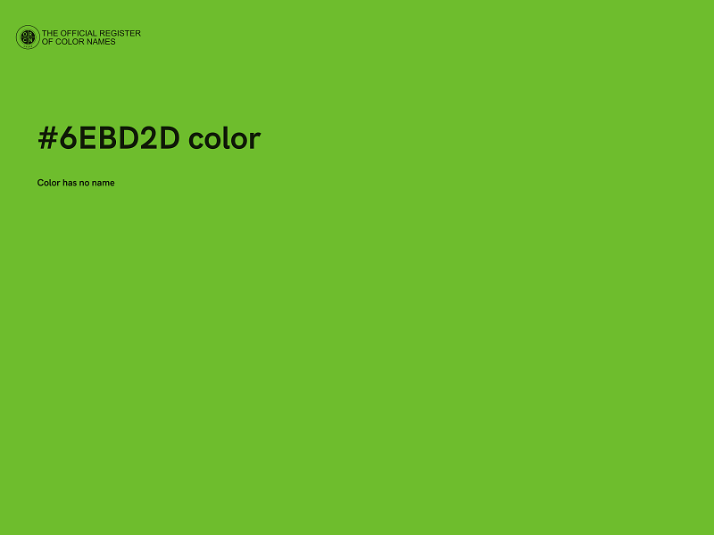 #6EBD2D color image