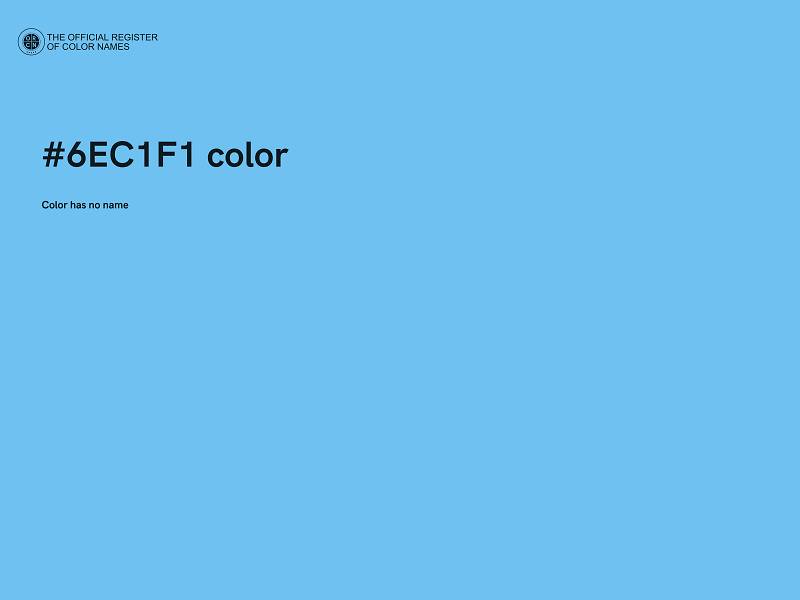 #6EC1F1 color image