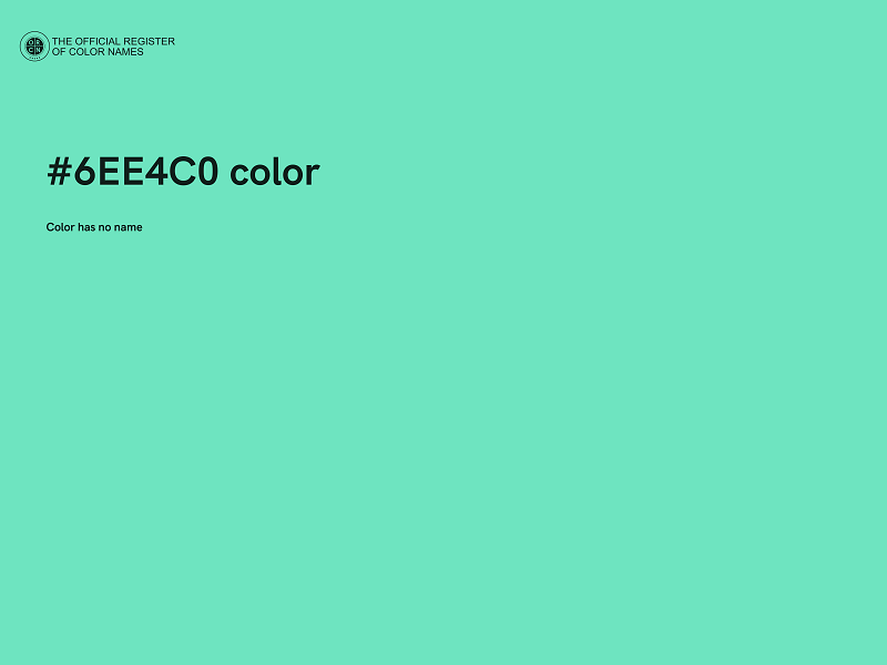 #6EE4C0 color image