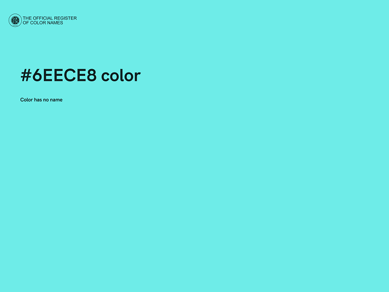 #6EECE8 color image