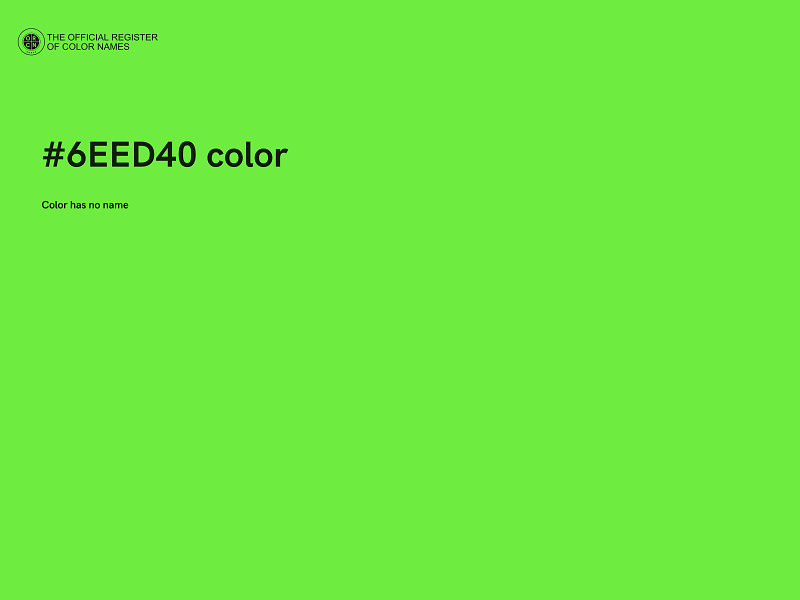 #6EED40 color image