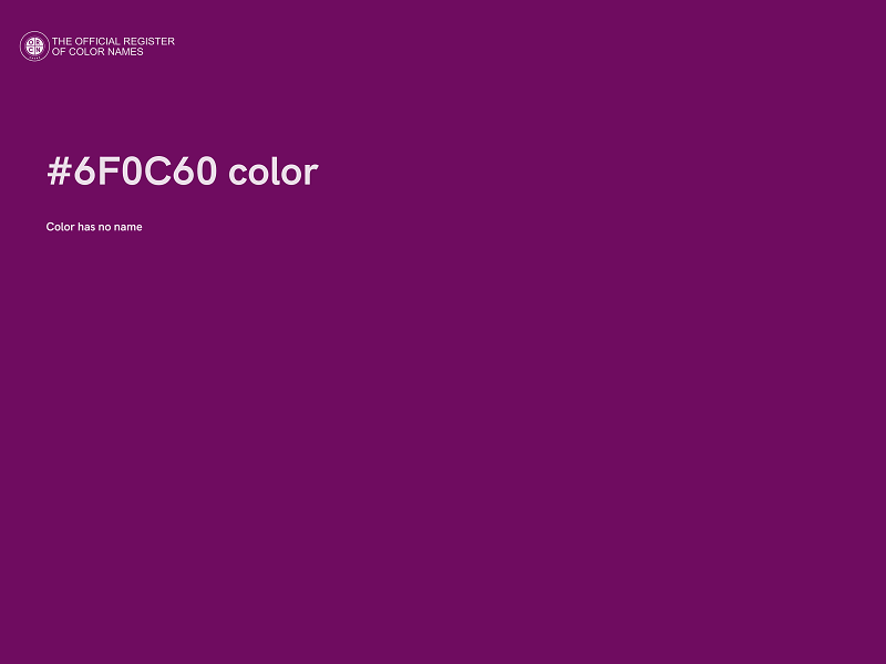 #6F0C60 color image