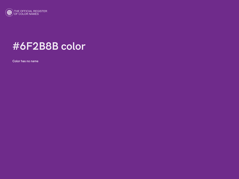 #6F2B8B color image