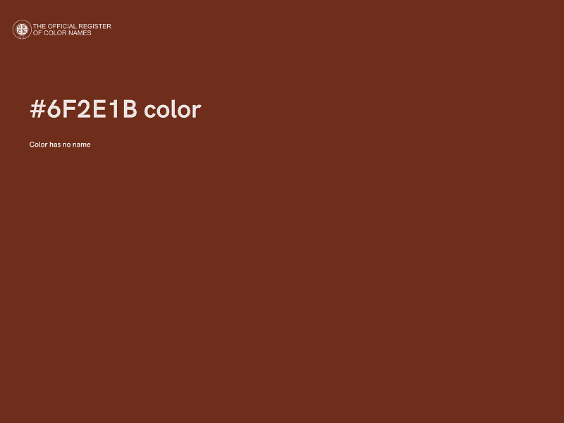 #6F2E1B color image