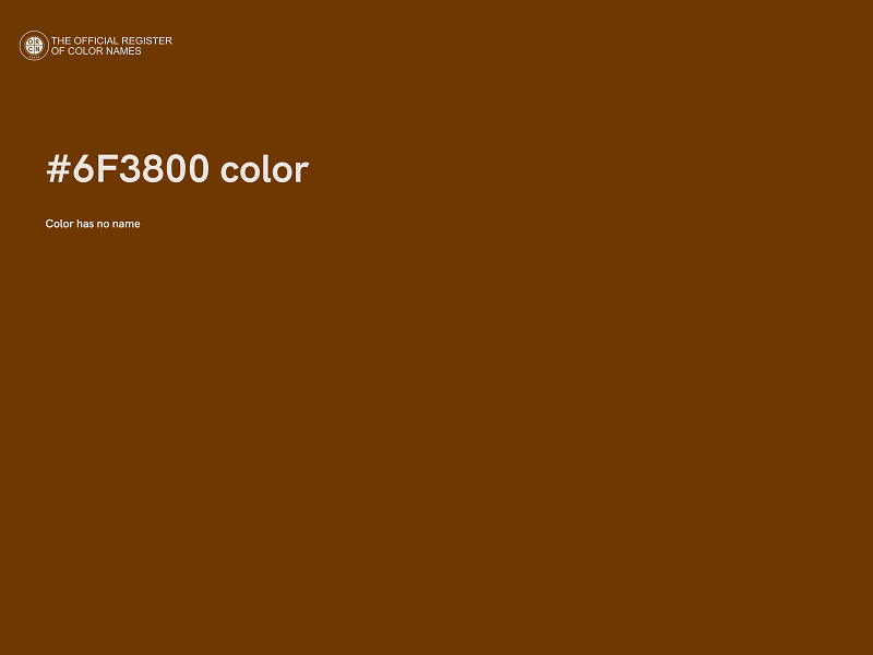 #6F3800 color image