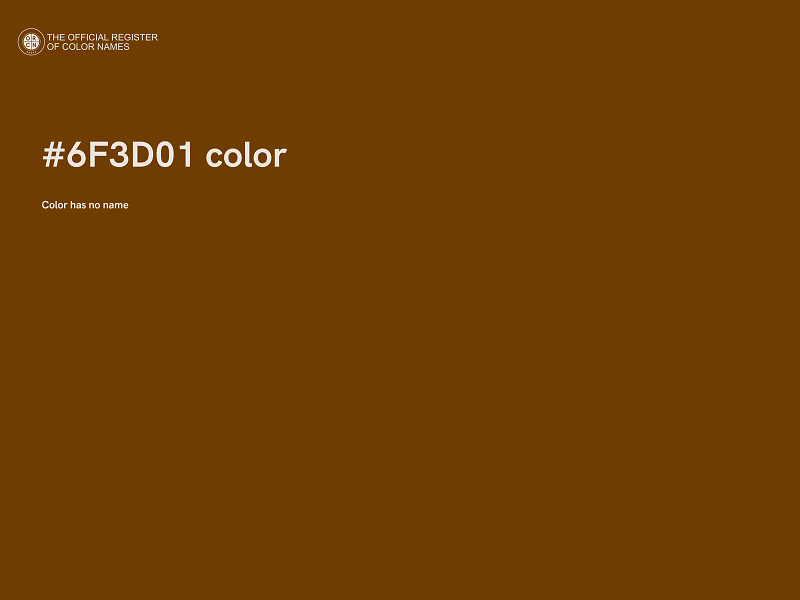 #6F3D01 color image