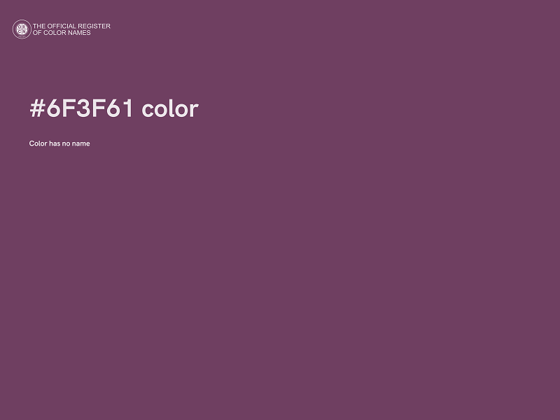 #6F3F61 color image