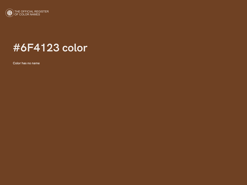 #6F4123 color image