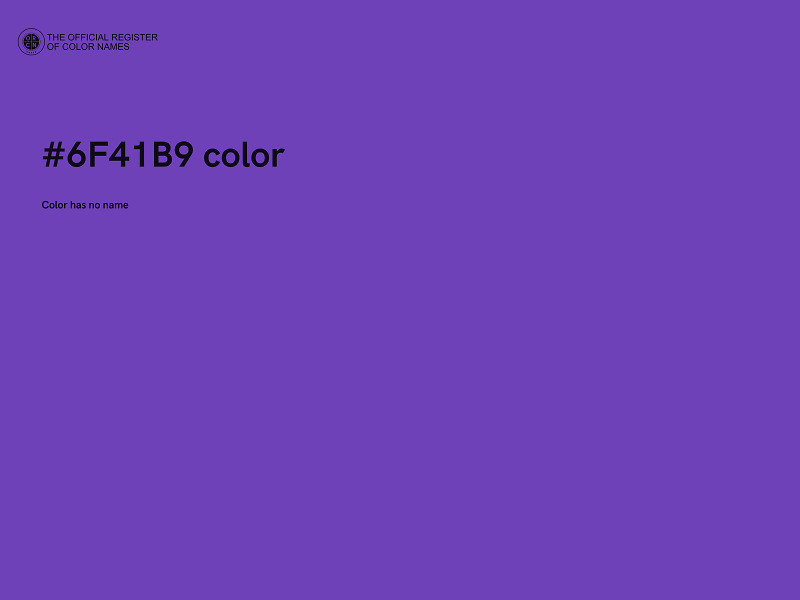 #6F41B9 color image