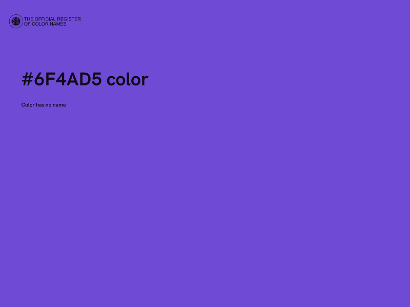 #6F4AD5 color image