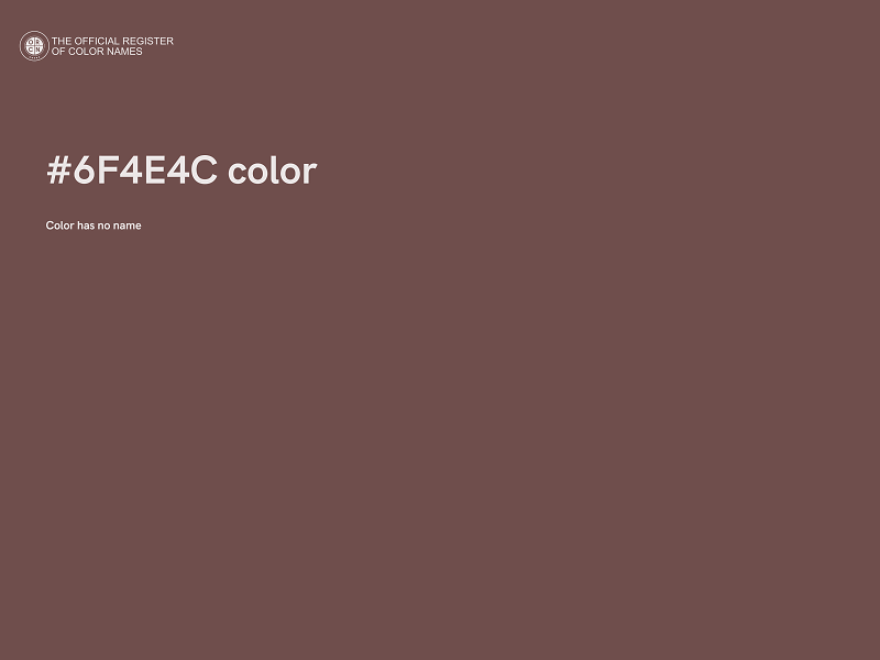 #6F4E4C color image