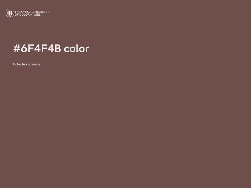 #6F4F4B color image