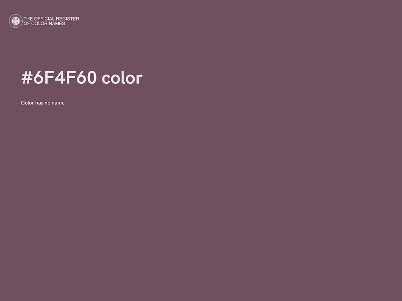 #6F4F60 color image