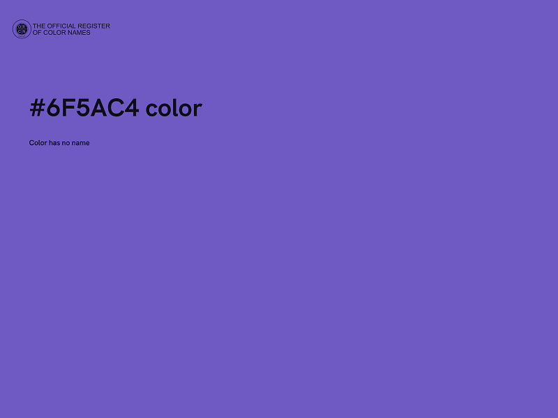 #6F5AC4 color image