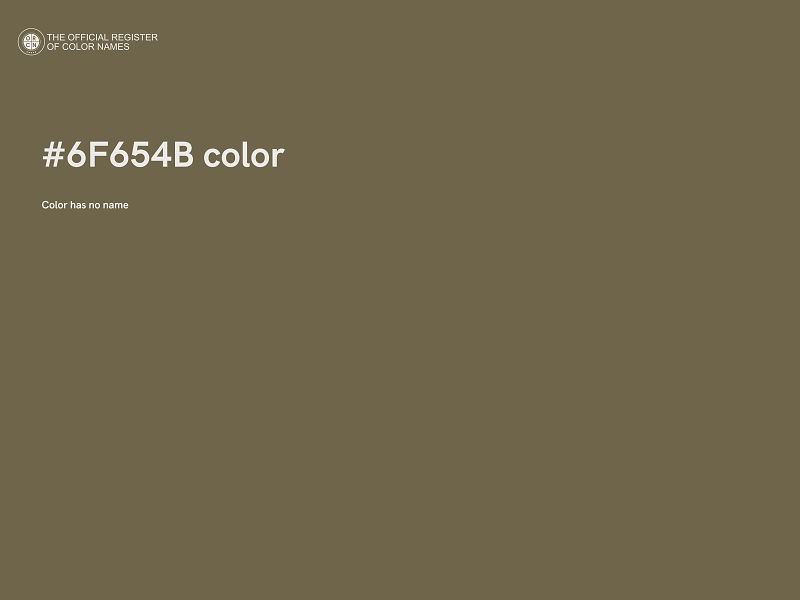 #6F654B color image