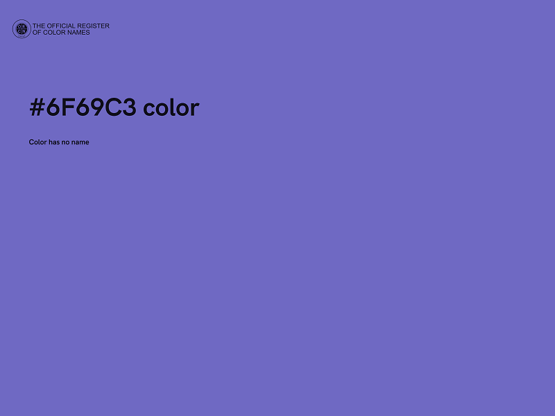 #6F69C3 color image