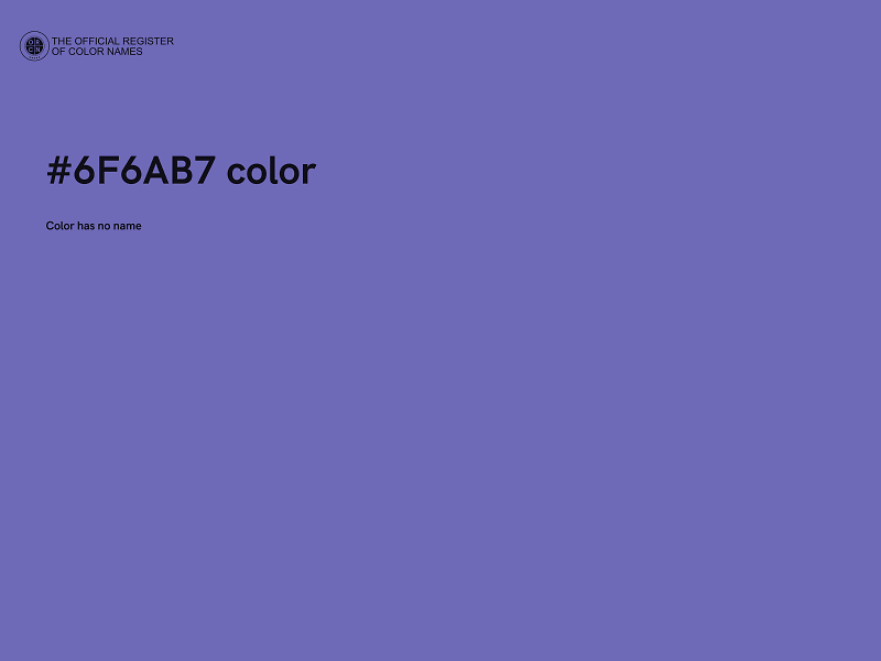 #6F6AB7 color image