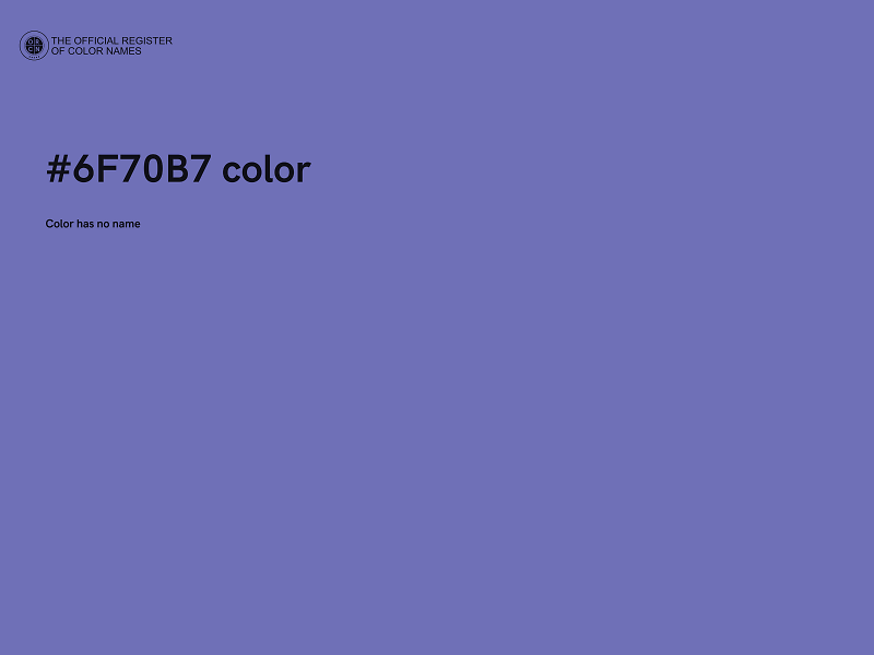 #6F70B7 color image