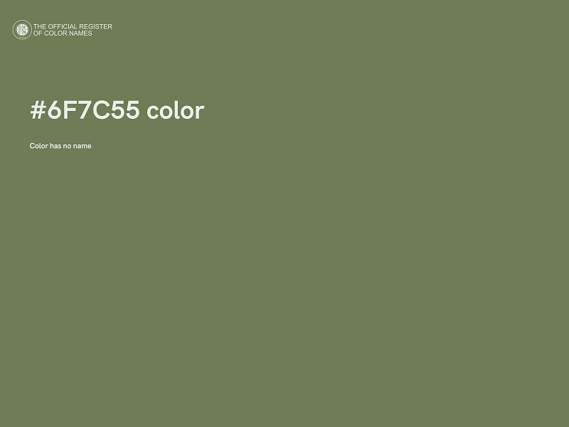 #6F7C55 color image