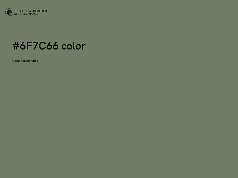 #6F7C66 color image