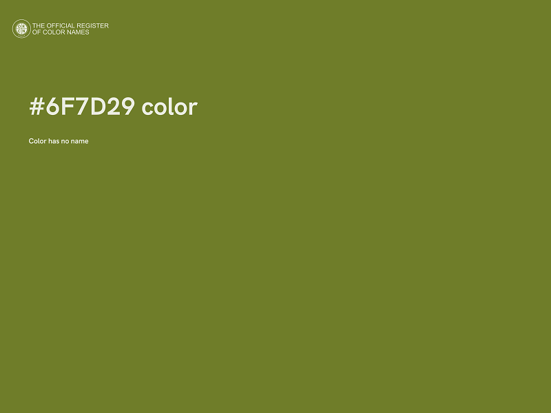 #6F7D29 color image