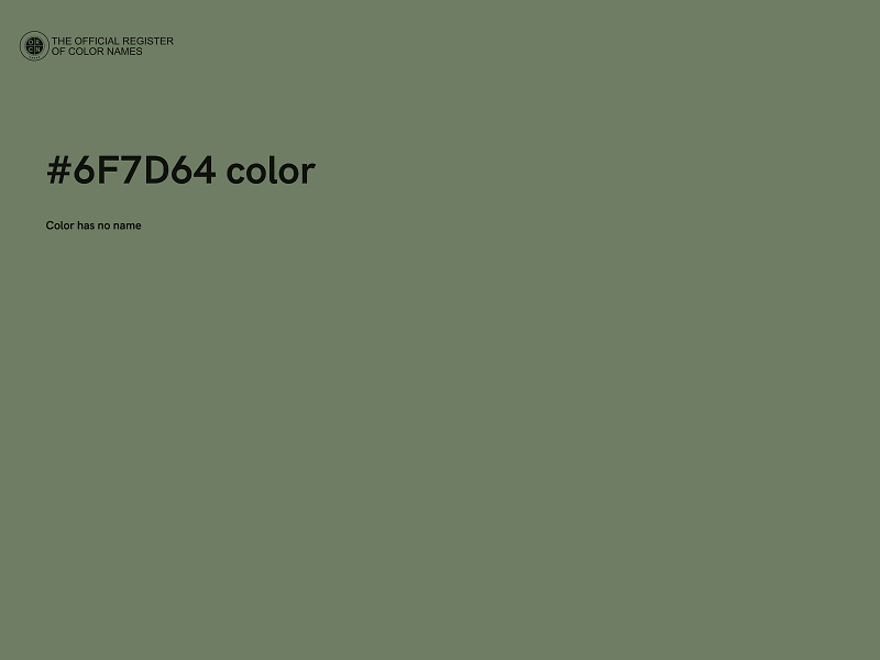 #6F7D64 color image