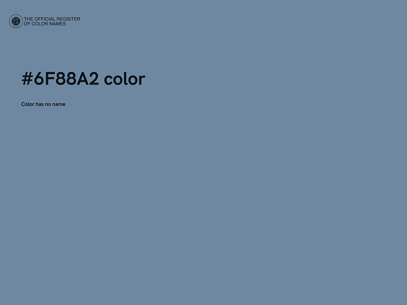 #6F88A2 color image