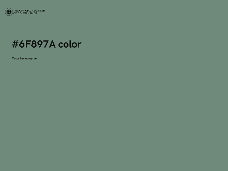 #6F897A color image