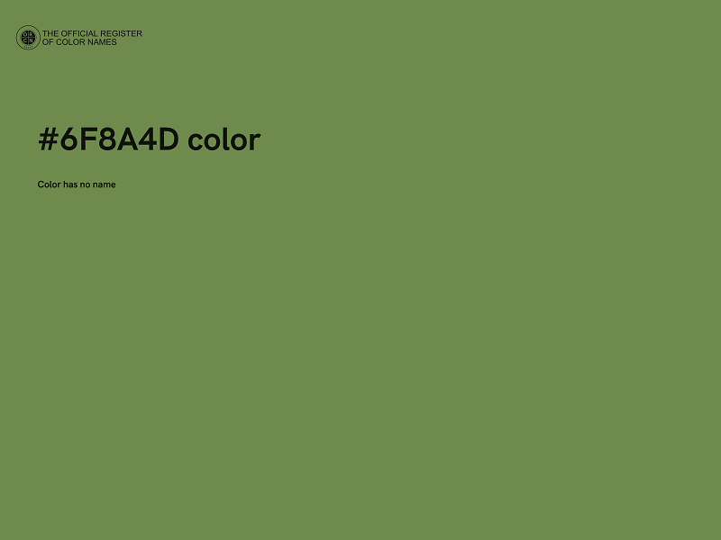 #6F8A4D color image