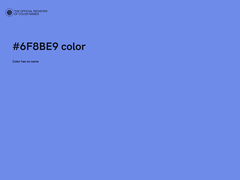 #6F8BE9 color image