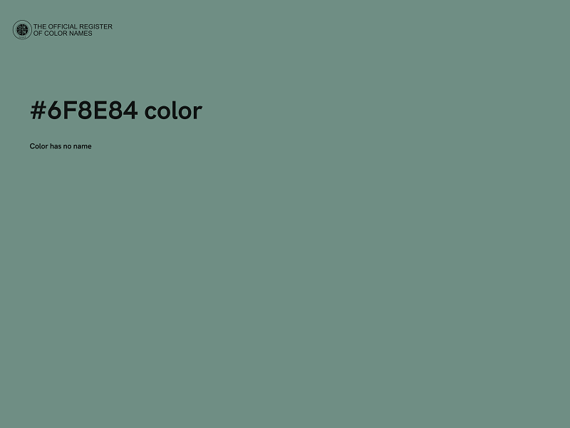 #6F8E84 color image