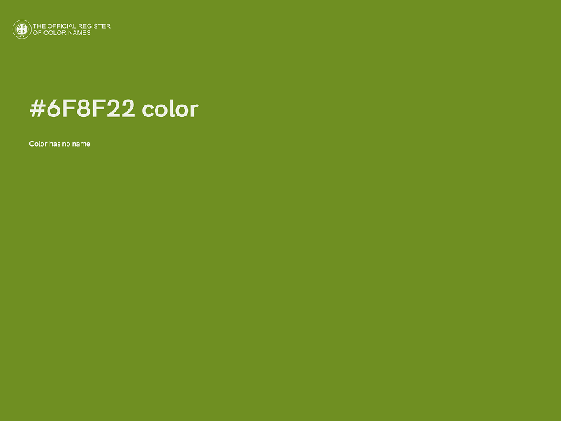 #6F8F22 color image