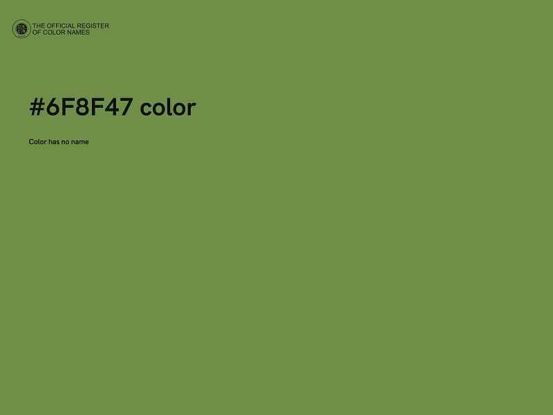 #6F8F47 color image