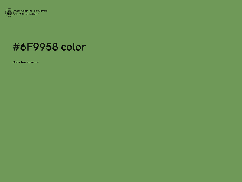 #6F9958 color image